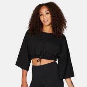 Namastetic cropped sweat shirt